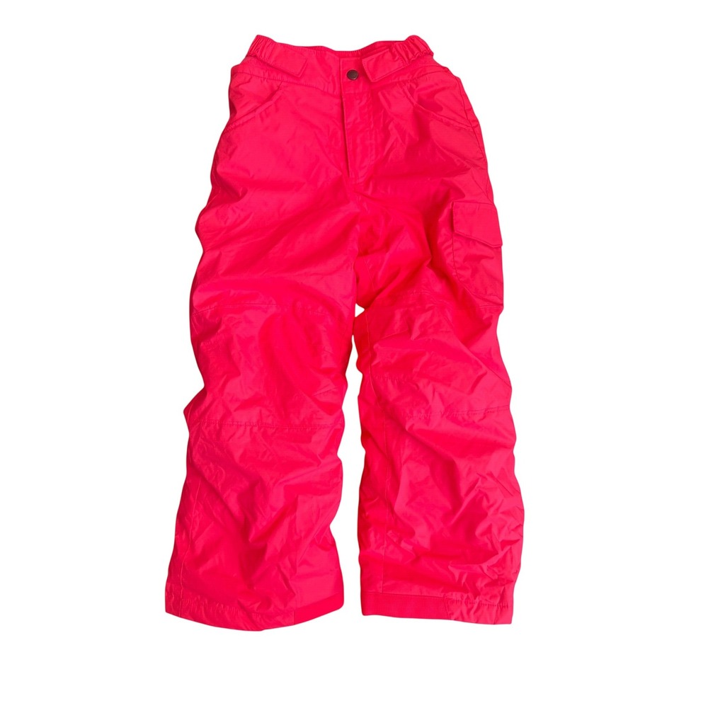 Columbia Girls Bright Pink Ski Snow Pants 6X Outgrown Adjustable Insulated